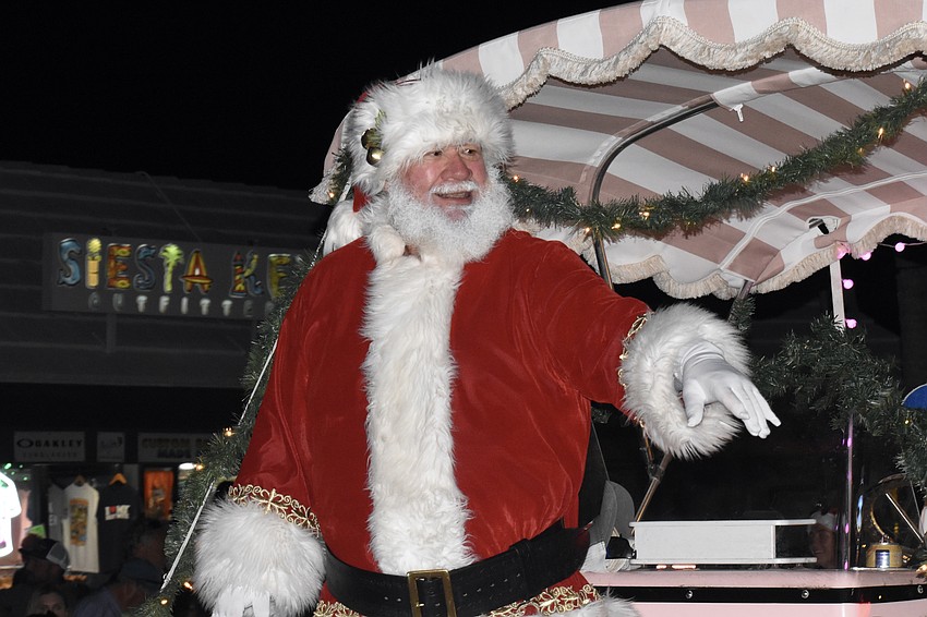 Santa Claus arrives.