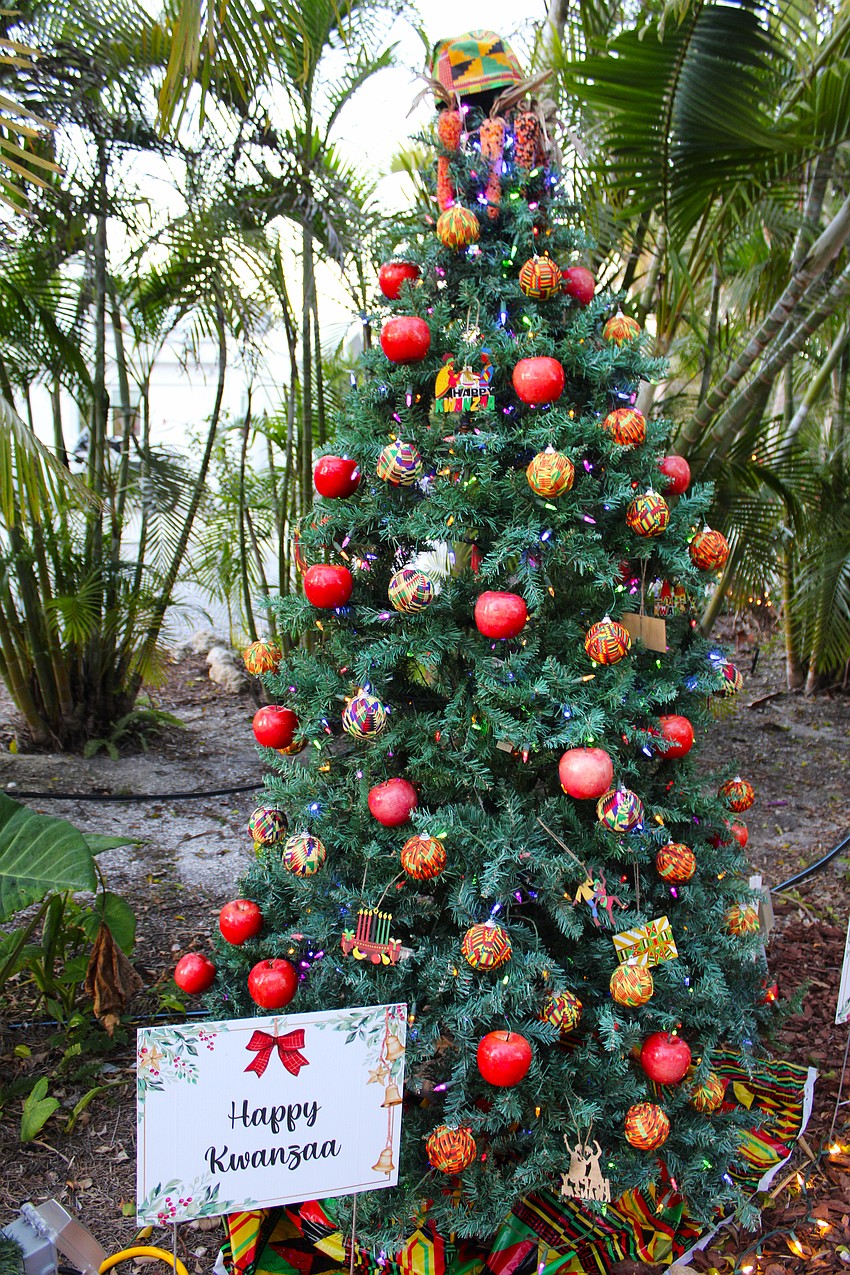 Christmas in the Garden organizers included a tree for Kwanzaa in this year's display for the holidays.