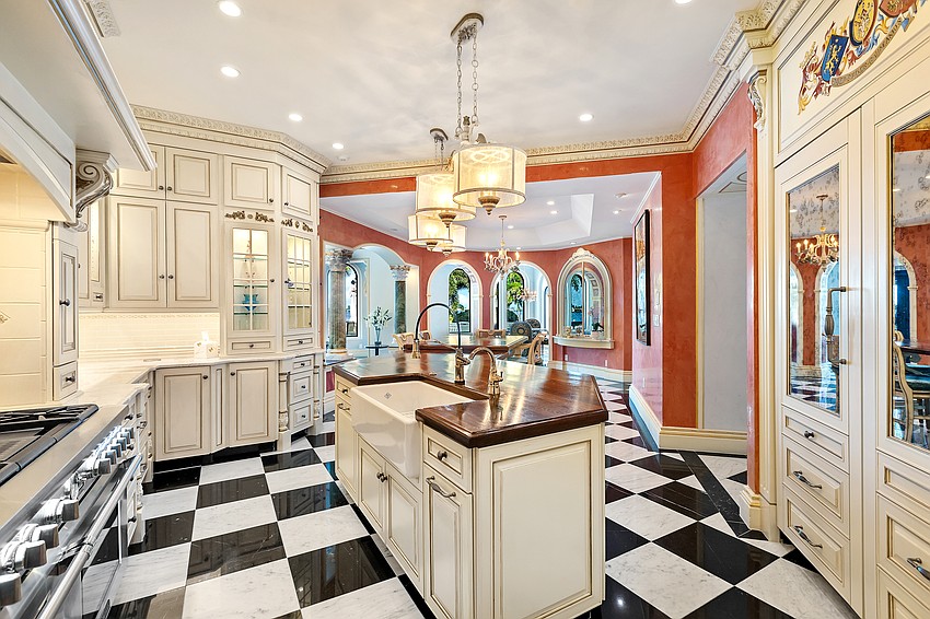 Classic touches can be found throughout the home, including the kitchen.