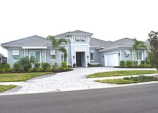 A Wild Blue at Waterside home at 564 Blue Shell Loop sold for $3,136,600.
Built in 2025, it has four bedrooms, four-and-two-half baths, a pool and 4,452 square feet of living area.​