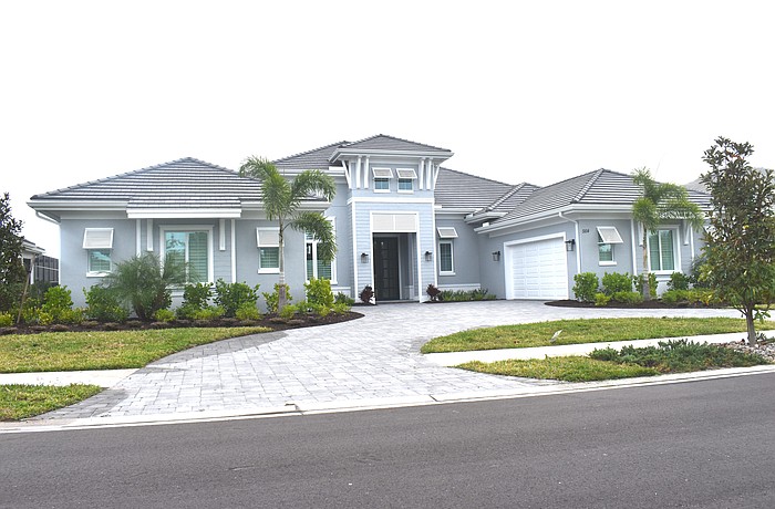 A Wild Blue at Waterside home at 564 Blue Shell Loop sold for $3,136,600.
Built in 2025, it has four bedrooms, four-and-two-half baths, a pool and 4,452 square feet of living area.​