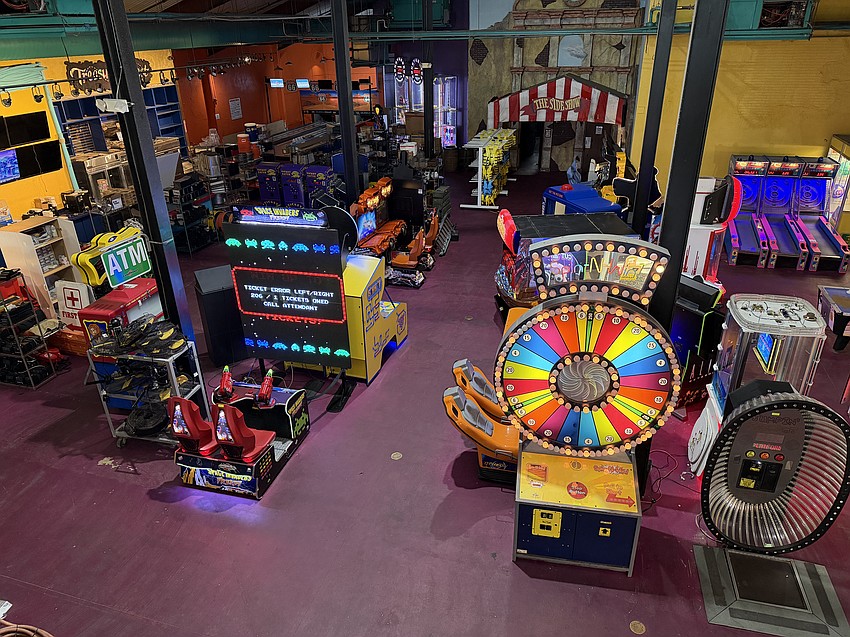 What was once a place of endless fun and noise now sits quietly as a warehouse of items on the auction block.