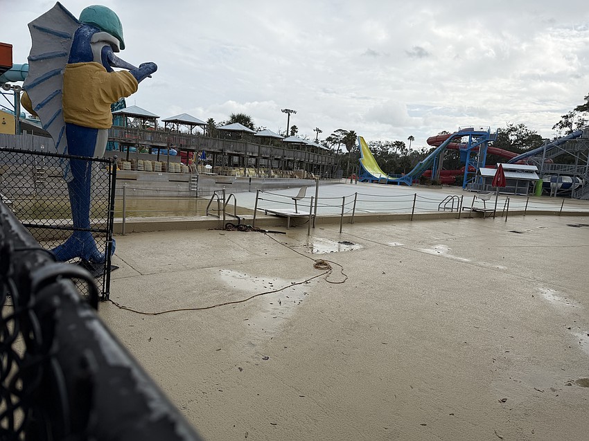 Mr. Swordfish seems to be waving goodbye to all of the fun that was had at Adventure Landing.