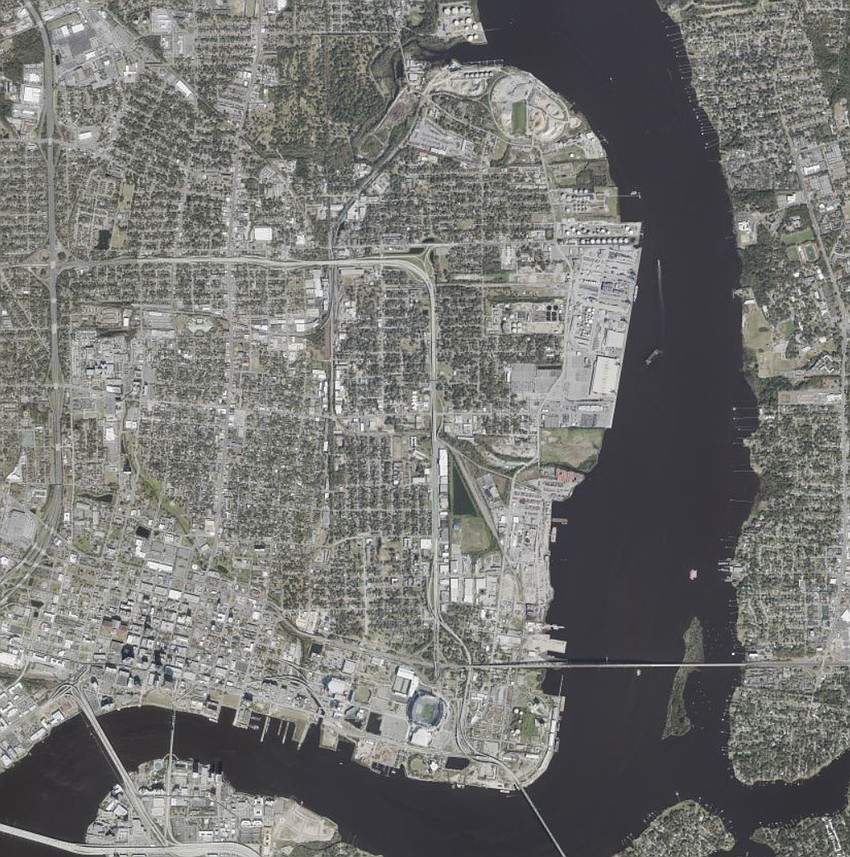 The Jacksonville Eastside neighborhood area north of EverBank Stadium.