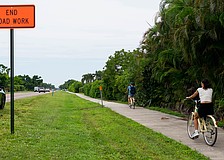 Sidewalks on the southern portion of Gulf of Mexico Drive will be closed nightly as construction crews begin work to install a gas line to accommodate a dredging project in Sarasota Bay.