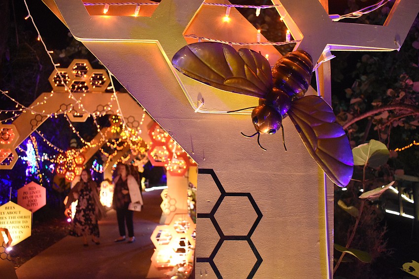 One display in the gardens celebrated the importance of bees.