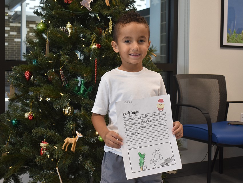 Mikey Mizzi of Jessie Bock's kindergarten class at Lake Manatee K-8