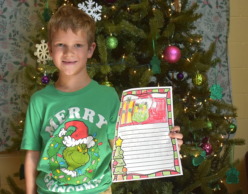 Dunham Brishke of Isabella Rubal's first grade class at Gilbert W. McNeal Elementary