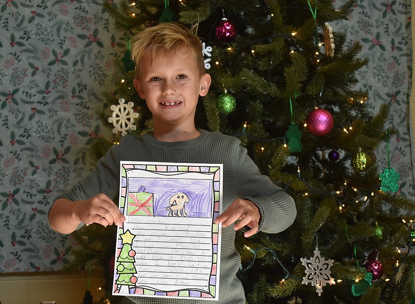 Ryder Zagorski of Isabella Rubal's first grade class at Gilbert W. McNeal Elementary