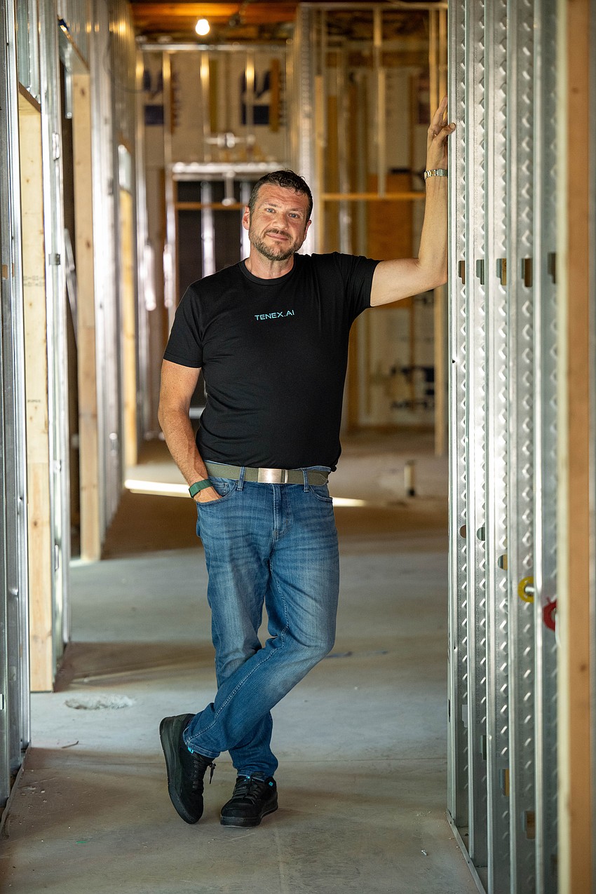 Tenex CEO Eric Foster says his company is finishing buildout of its Sarasota headquarters at 2407 Bee Ridge Rd.