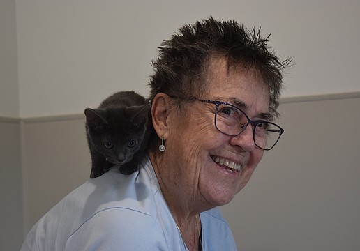 Martha McKlveen, a Nate's Honor Animal Rescue Center volunteer and donor, is eager for Kitty City to be able to support more cats that are in need, just like the over 1,000 she has fostered since 2009.