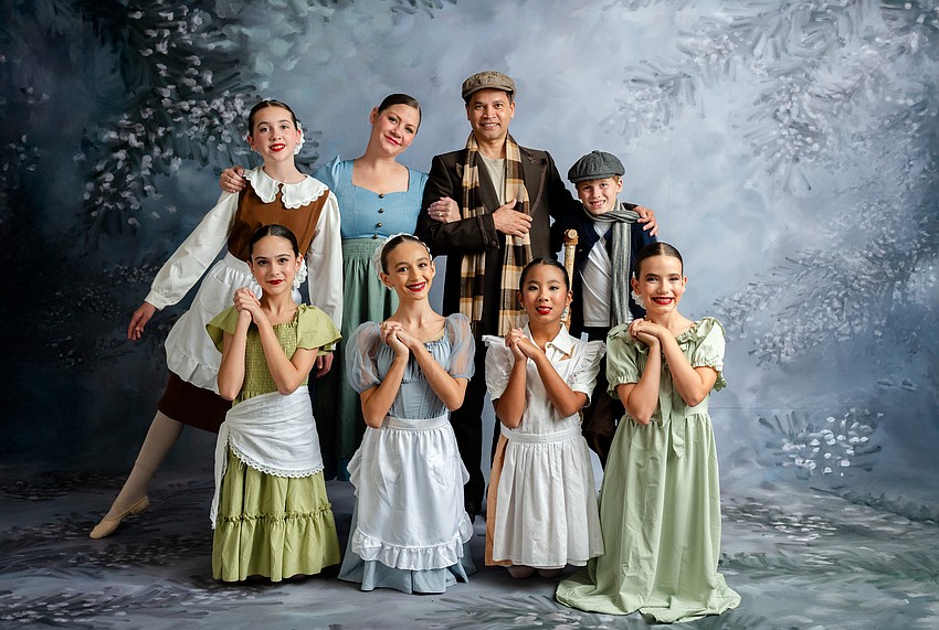 Mr. Cratchit and Mrs. Cratchit with their kids including Tiny Tim. Photo courtesy of Jen Sabatini photography