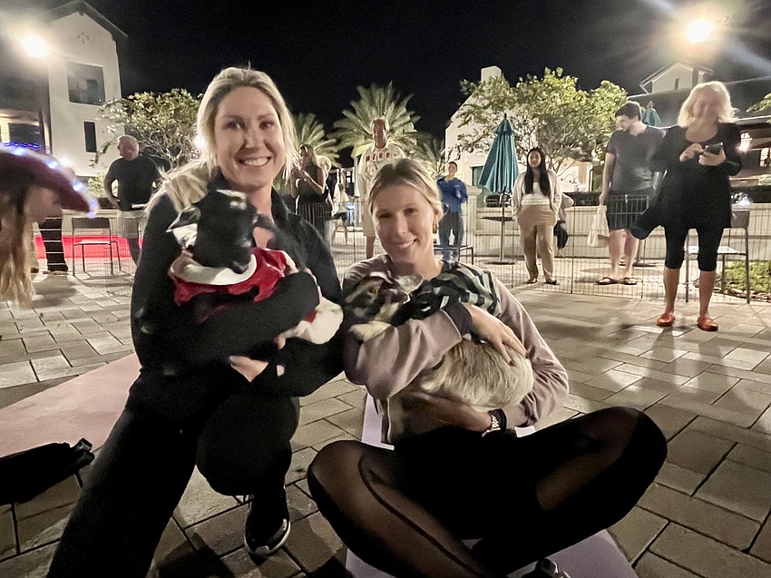 Waterside's Trista Kohne and Hannah Jaworski are trying goat yoga for the first time.