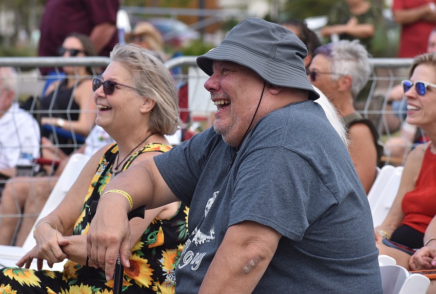 Diane and Ricke Gazda are from Pittsburgh and say they try to go to a quaint music festival every year.
