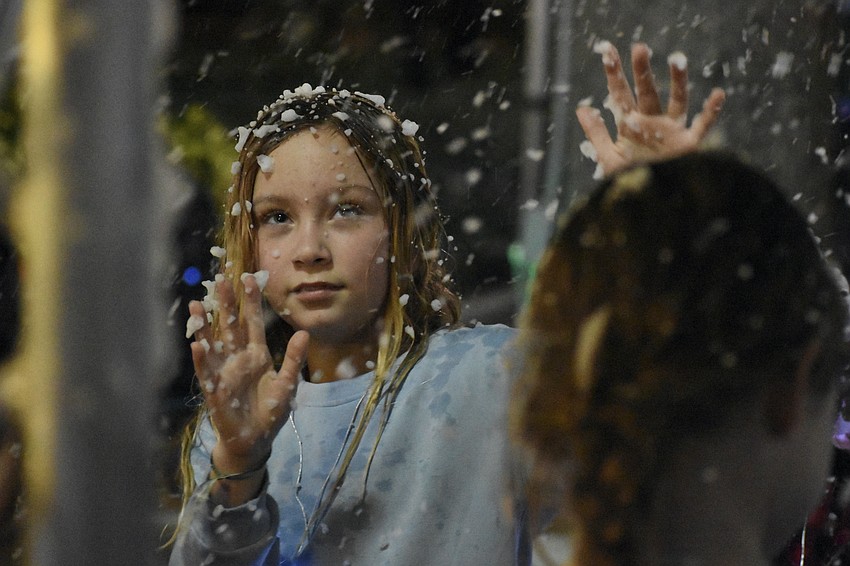 Sagan Shinn, 8, enjoys the snow.