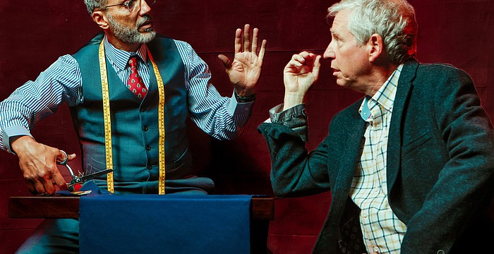 Paul Nicholas and David Cantor form an unlikely friendship in Florida Studio Theatre's "A Tailor Near Me."