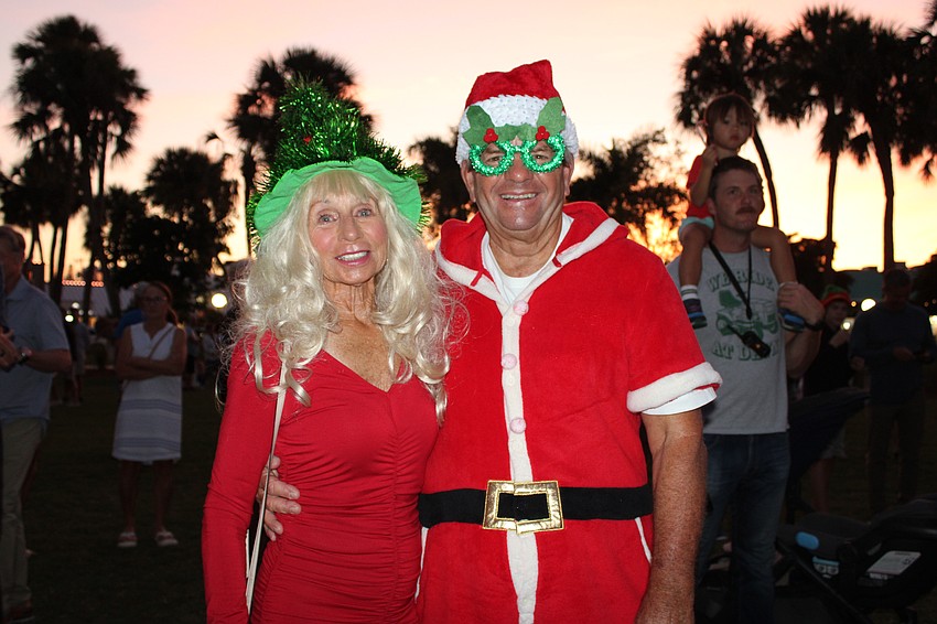 Kay and George Wygal dressed to impress for Holiday Night on the Circle.