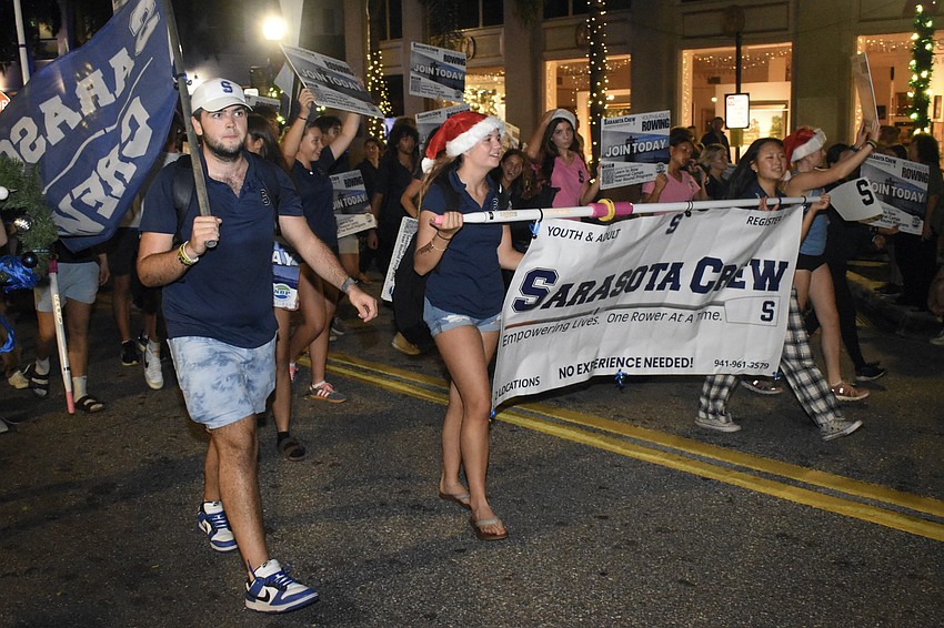 The team of Saraosta Crew showcases sport of rowing.