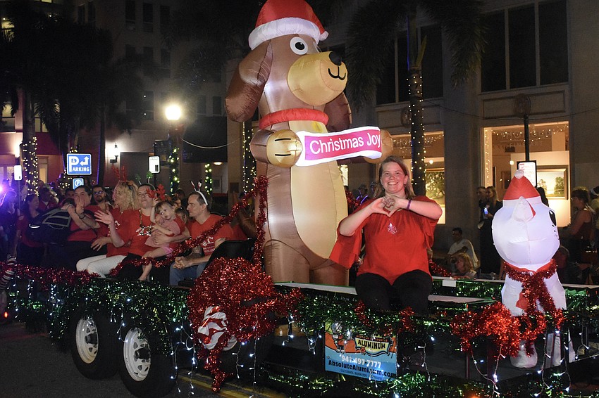 Humane Society of Sarasota County rides along Main Street.