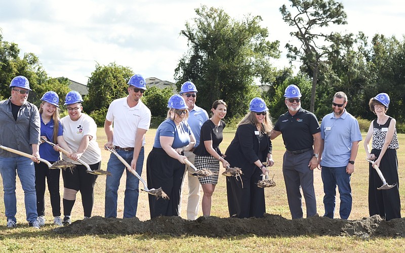 Harbor58 volunteers and Manatee County commissioners put the first shovels in the ground Nov. 17.