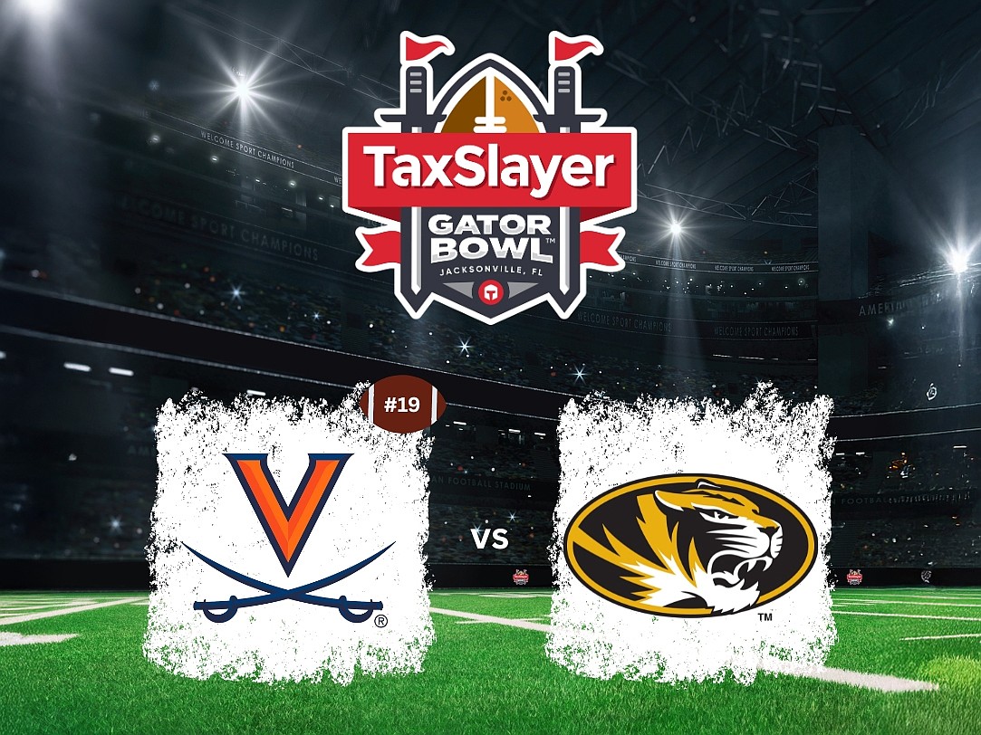 The University of Virginia Cavaliers will play the University of Missouri Tigers in the 81st TaxSlayer Gator Bowl.