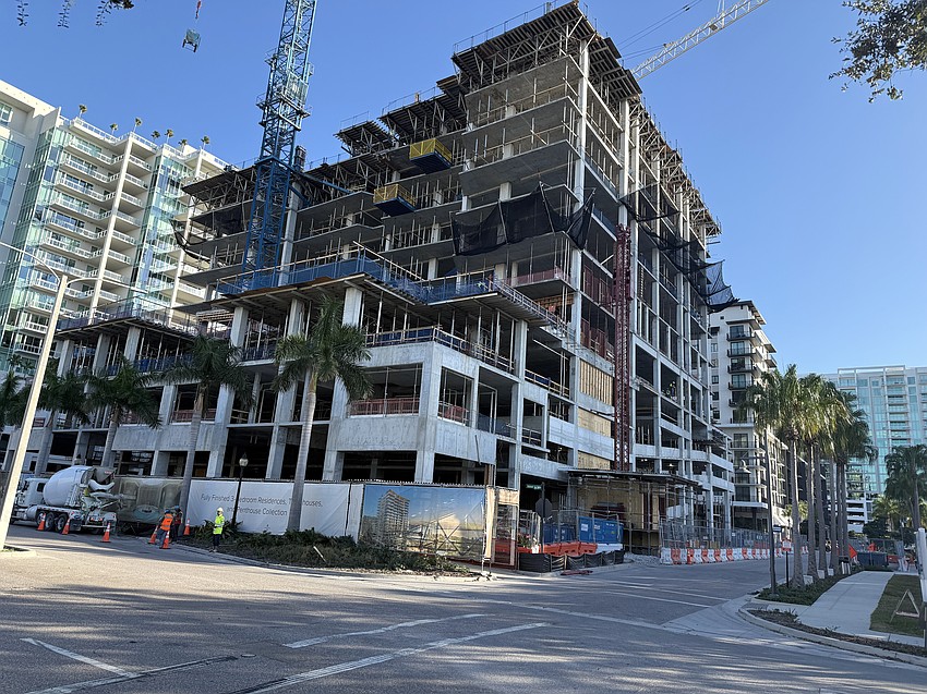 Construction of One Park in The Quay. Construction of One Park in The Quay.