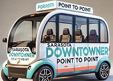 An example of what a downtown Sarasota point-to-point shuttle might look like.