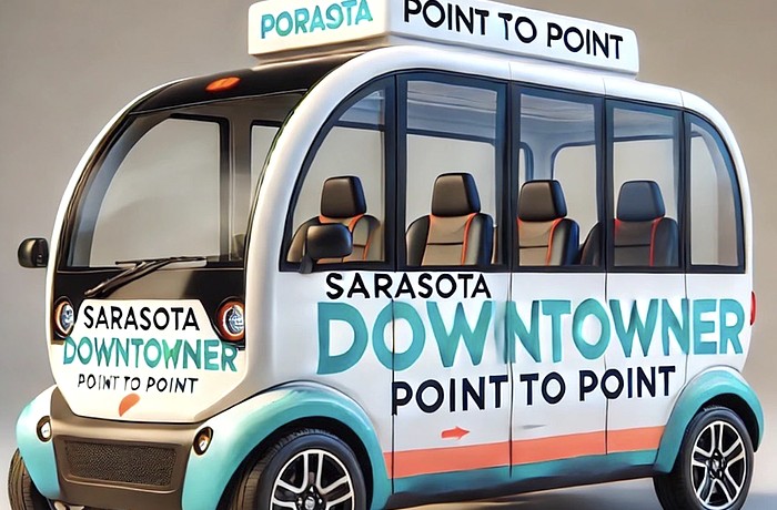An example of what a downtown Sarasota point-to-point shuttle might look like.