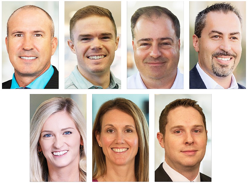 Top row: Shawn Birst, Drew Chitwood, Kurt Clemente and Ed Colon. Second row: Courtney Hance, Jenny Noonkester and Clayton Singleton.