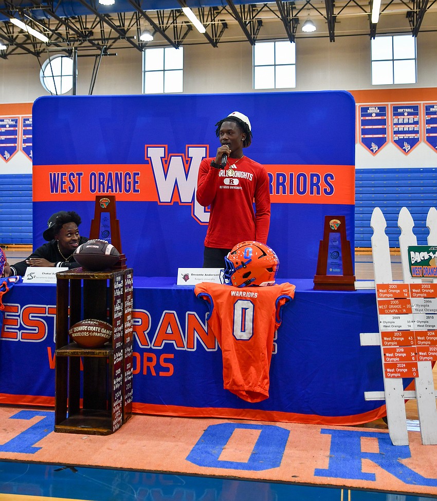 Devonte Anderson chose Rutgers and will become a member of the Big 10. He thanked everyone for coming and expressed his excitement for the future. Devonte Anderson chose Rutgers and will become a member of the Big 10. He thanked everyone for coming and expressed his excitement for the future.