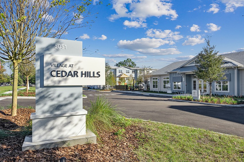 The entrance to the Village at Cedar Hills at 5051 Harlow Blvd. in West Jacksonville.