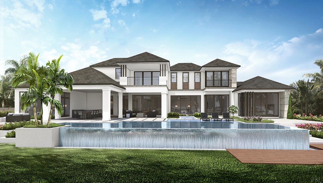 The home at 3093 Fort Charles Drive in Naples is one of two being built on spec by Stock Custom Homes.