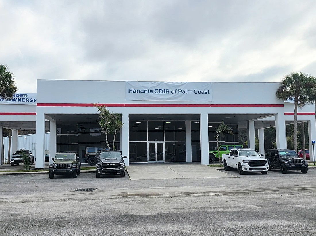 Jacksonville-based Hanania Automotive Group said it bought Flagler Chrysler Dodge Jeep Ram at 5925 E. Highway 100 in Palm Coast.