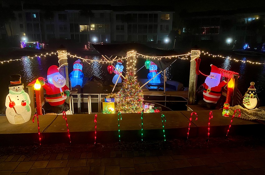 Lighting of the Docks visitors said this detailed display was among their favorites for the 2025 festivities at Longboat Harbour.