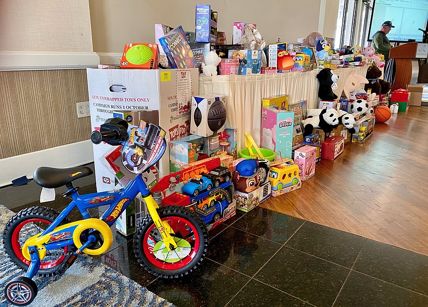 All the toys collected at this year's Frosty Frolic will go to Toys for Tots. Key Niners President Lynn McBier thanked participants for their generosity in helping bring joy to families in the community this season.