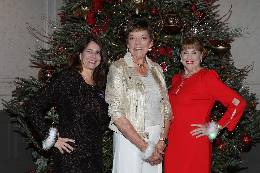 SPARCC Holiday Luncheon co-chairs Melissa Silva, Tina McGovern and Cator Hartley