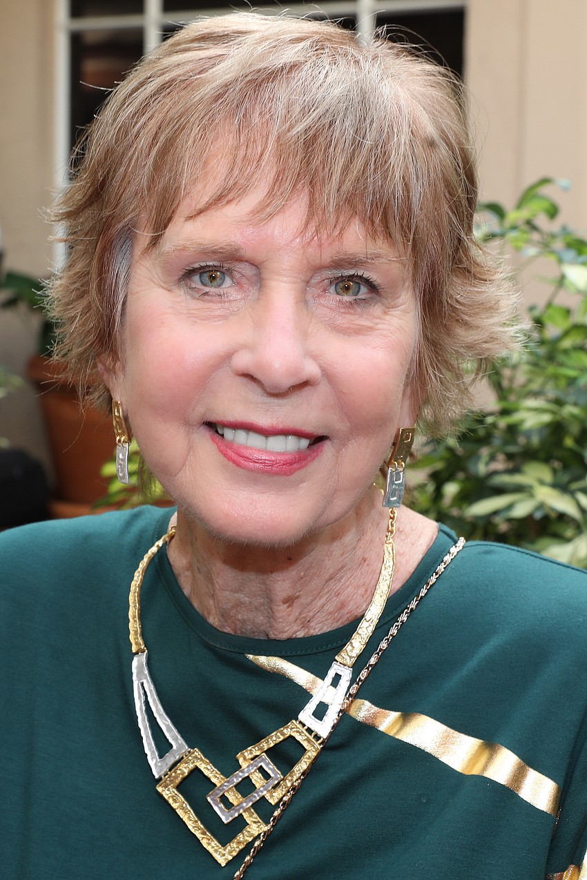 Carol Ottobre dons her festive green.