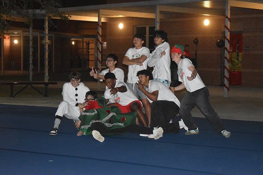 Members of the Student Government Association at Braden River, who were responsible for the event, perform to the song Watch Me (Whip/Nae Nae).