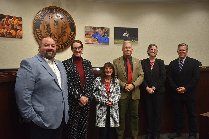 The School District of Manatee County is led by School Board Member Chad Choate, Superintendent Laurie Breslin, Chair Cindy Spray, Vice Chair Richard Tatem, School Board Member Heather Felton and School Board Member Charlie Kennedy.