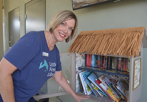 Elizabeth Henderson, the founder and president of the Little Free Library Club in Lakewood Ranch, began the group in 2023.