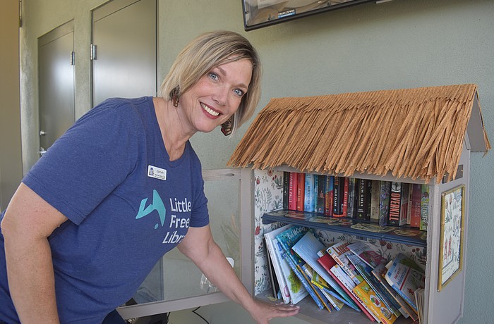 Elizabeth Henderson, the founder and president of the Little Free Library Club in Lakewood Ranch, began the group in 2023.