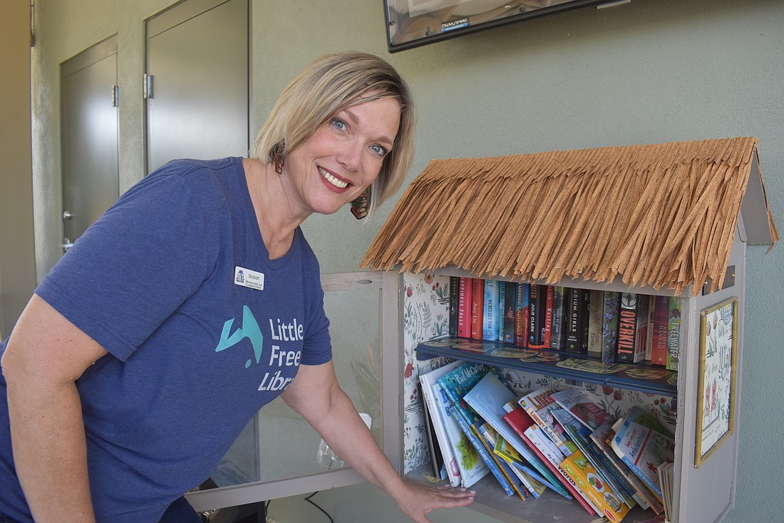 Elizabeth Henderson, the founder and president of the Little Free Library Club in Lakewood Ranch, began the group in 2023.