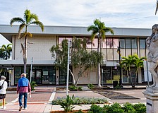 The building at the corner of N. Boulevard of the Presidents and Madison Drive may be the location of a revived Shore Restaurant on St. Armands Circle.