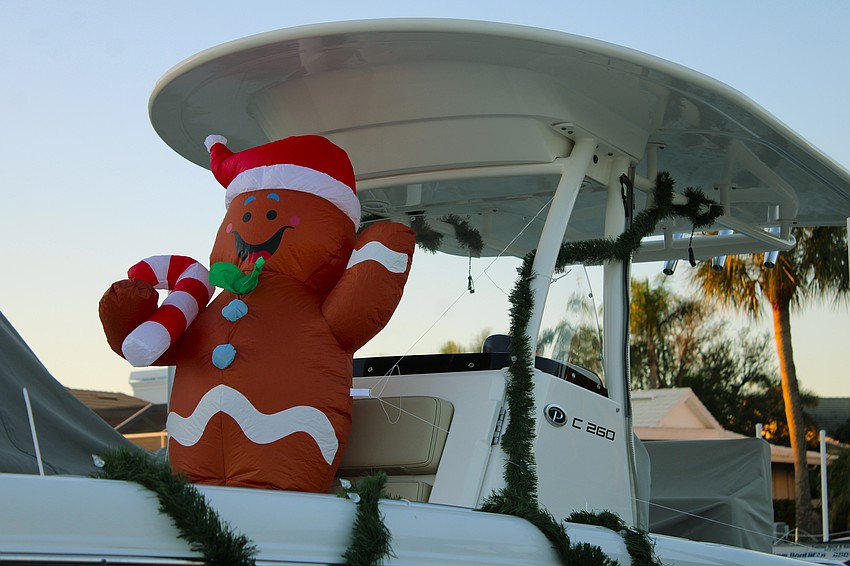 A gingerbread man commandeers the vessel 