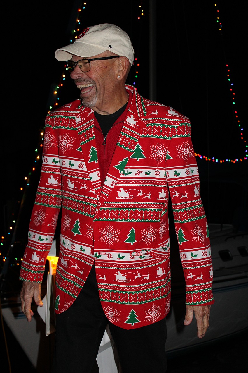 Tim Moore dressed to impress at the Bird Key Blessing and Lighting of the Fleet.