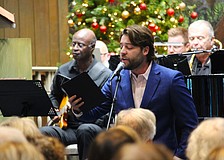 David Forester sings a solo of "Santa Claus is Comin' to Town" with The Venice Symphony for a big band-style Christmas concert on Dec. 12 at St. Mary, Star of the Sea, Catholic Church.