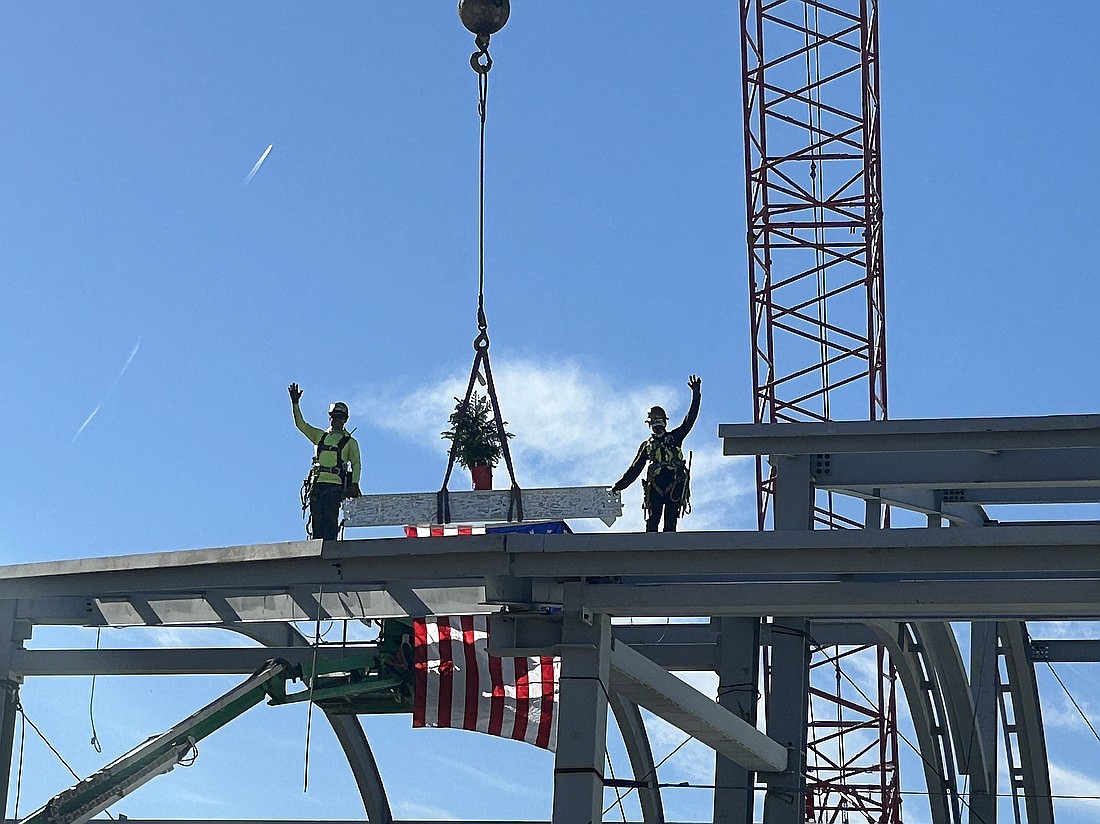 The topping-out ceremony for Concourse B at Jacksonville International Airport was Oct. 24.