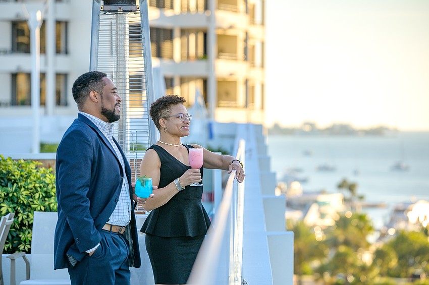 Downtown hotels provide a birds-eye view of the city and Sarasota Bay. Downtown hotels provide a birds-eye view of the city and Sarasota Bay.