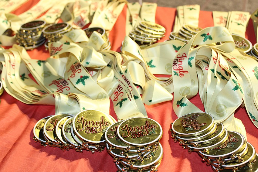 The Jingle 5K in Lakewood Ranch attracted 509 runners, who all received a medal upon finishing the race.