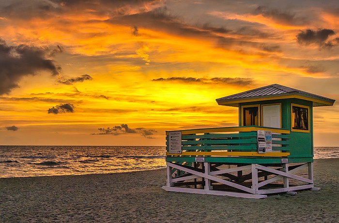 Sarasota County's beaches, which are consistently ranked among the nation's best, offer dramatic sunsets.